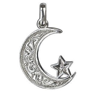 musulmanes en los amuletos de la suerte de la media luna